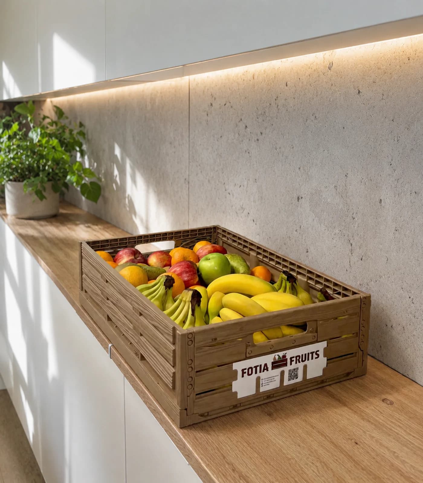 Fotia Fruits basket delivered to an office kitchen